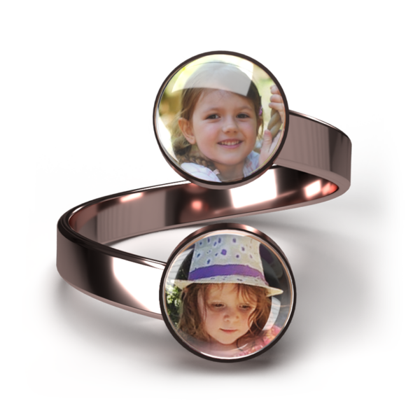 Fotoring "Infinity" 18K Rosévergoldetes Sterlingsilber