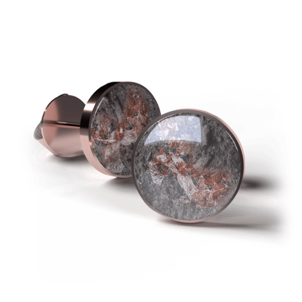 Asche-Ohrstecker "Remember" - 8mm - Roségold