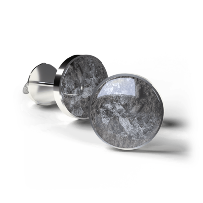 Ascheschmuck-Ohrstecker "Remember" - 8mm - 925er Sterlingsilber mit Silberflakes