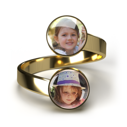 Fotoring "Infinity" 24K vergoldetes Sterlingsilber