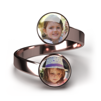 Fotoring "Infinity" 18K Rosévergoldetes Sterlingsilber